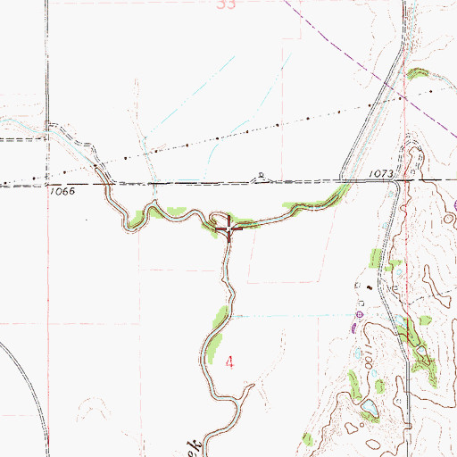 Topographic Map of West Bitter Creek, OK