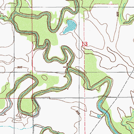 Topographic Map of West Cache Creek, OK