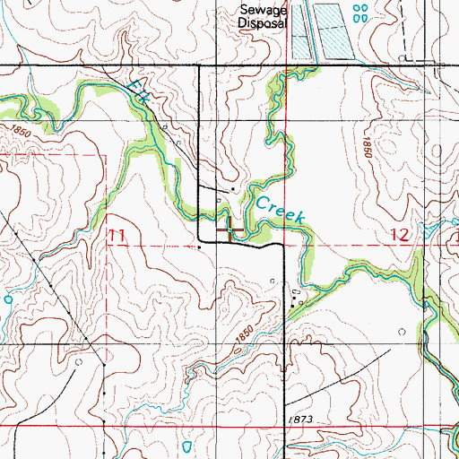 Topographic Map of West Elk Creek, OK