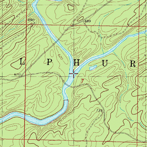 Topographic Map of West Fork Glover River, OK
