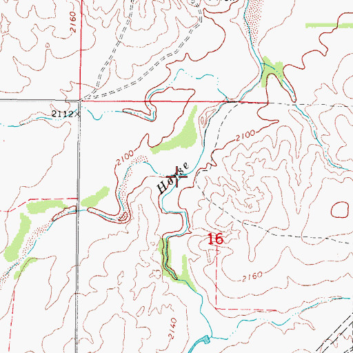 Topographic Map of West Fork Horse Creek, OK