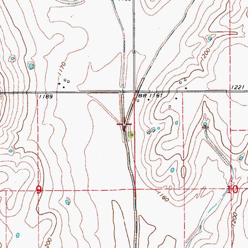 Topographic Map of West Jack Hollow Creek, OK