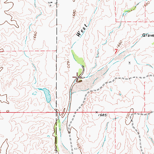 Topographic Map of West Moccasin Creek, OK