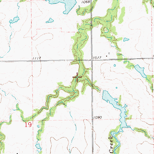 Topographic Map of West Warren Creek, OK