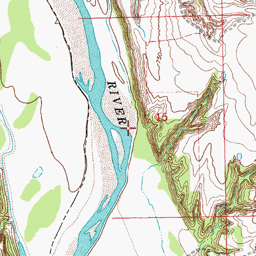 Topographic Map of Wester Creek, OK
