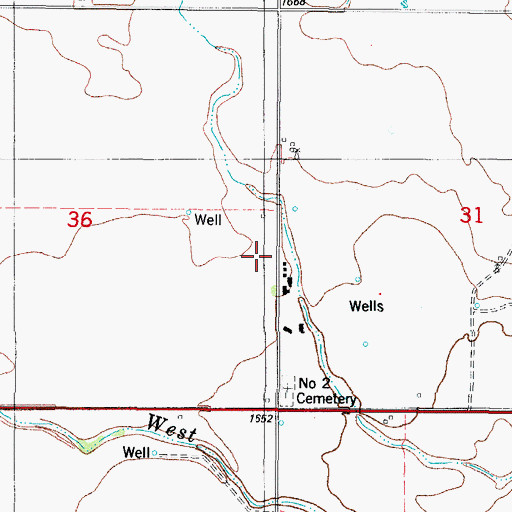 Topographic Map of Westview Boys Home, OK