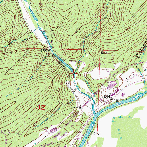 Topographic Map of Whisky Creek, OK