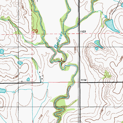 Topographic Map of Whisky Creek, OK