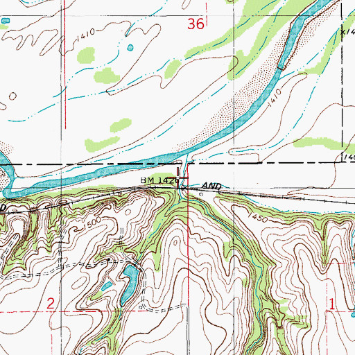 Topographic Map of White Canyon, OK