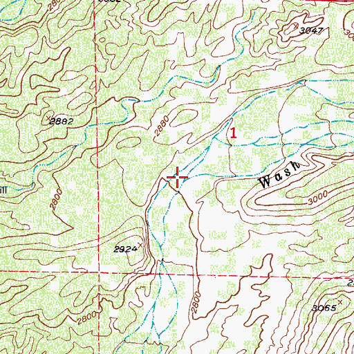 Topographic Map of Scanlon Wash, AZ