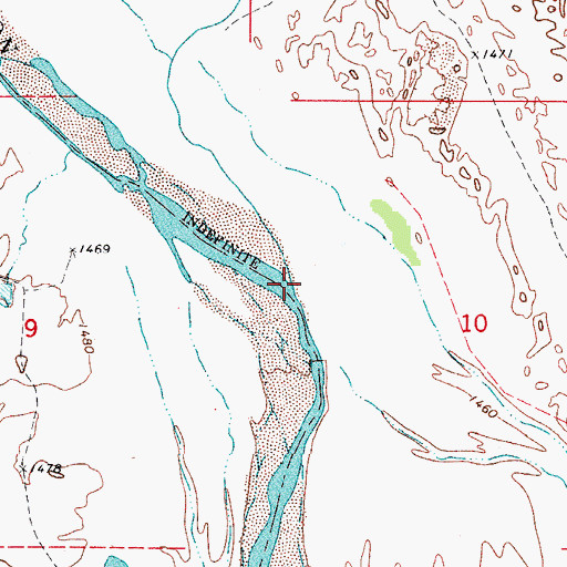 Topographic Map of Whitehorse Creek, OK