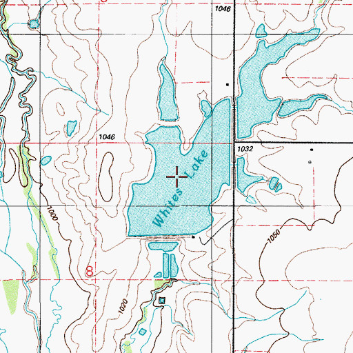 Topographic Map of Whites Lake, OK
