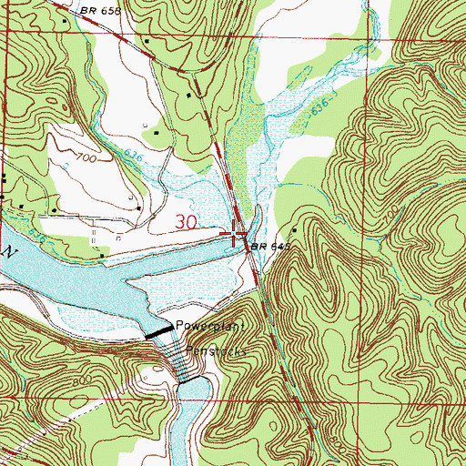 Topographic Map of Wickliffe Creek, OK