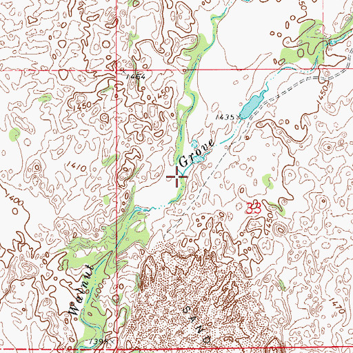 Topographic Map of Wildcat Creek, OK