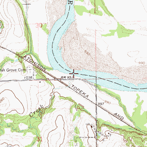 Topographic Map of Wildcat Creek, OK