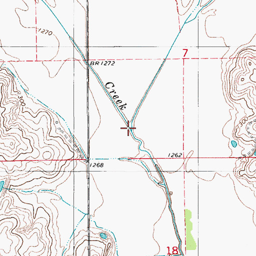 Topographic Map of Wildcat Creek, OK