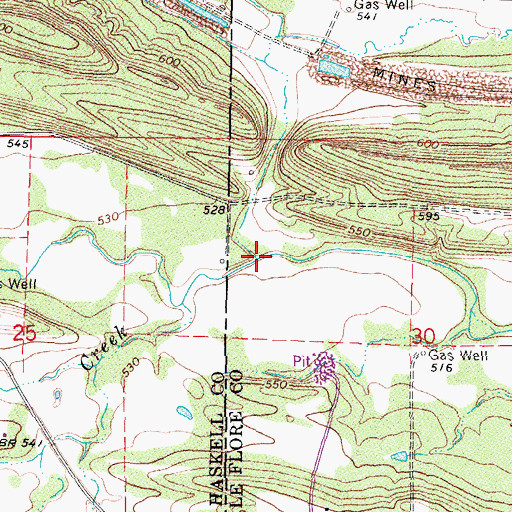 Topographic Map of Wildhorse Creek, OK