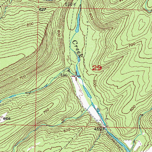 Topographic Map of Wildhorse Creek, OK