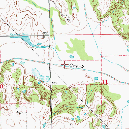 Topographic Map of Wildhorse Creek, OK