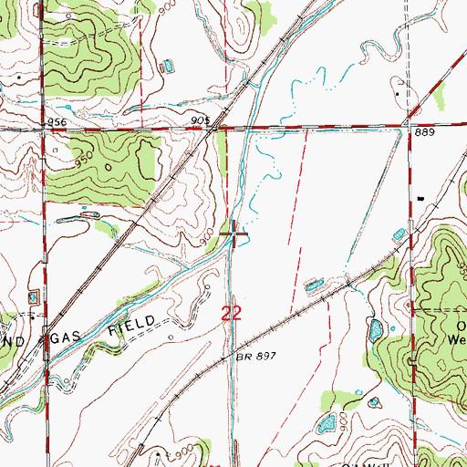 Topographic Map of Wildhorse Creek, OK
