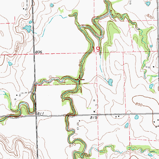Topographic Map of Wildhorse Creek, OK