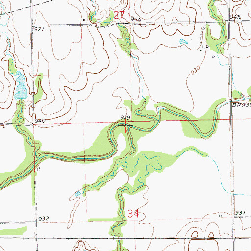 Topographic Map of Willow Creek, OK