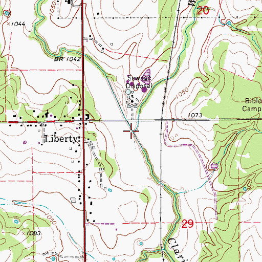 Topographic Map of Willow Creek, OK