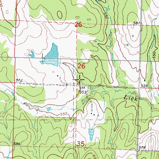 Topographic Map of Wilson School, OK
