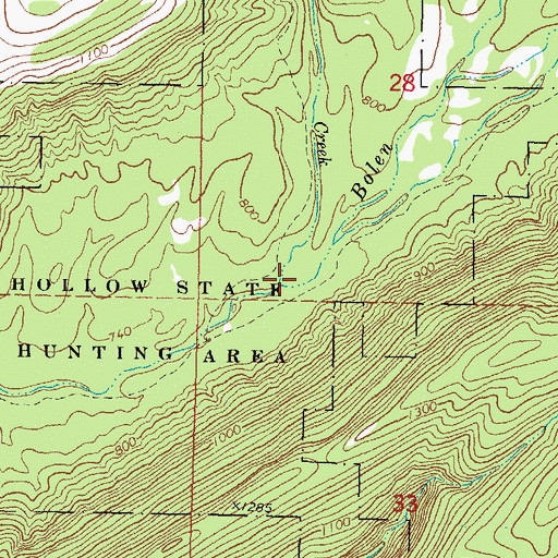 Topographic Map of Winslow Creek, OK