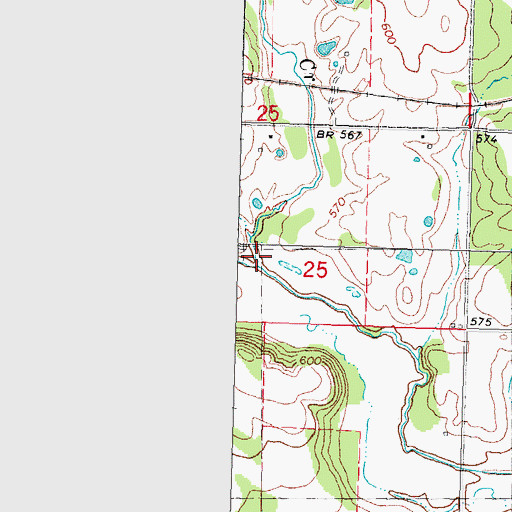 Topographic Map of Winters Creek, OK