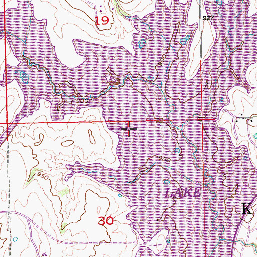 Topographic Map of Wise Cemetery, OK