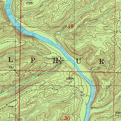Topographic Map of Wolf Hollow, OK