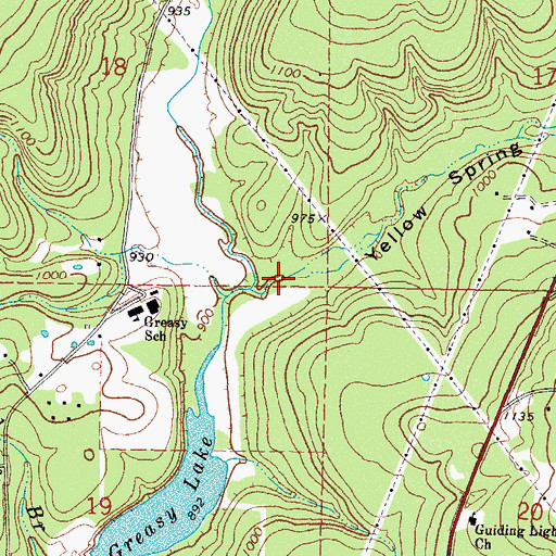 Topographic Map of Yellow Spring Hollow, OK