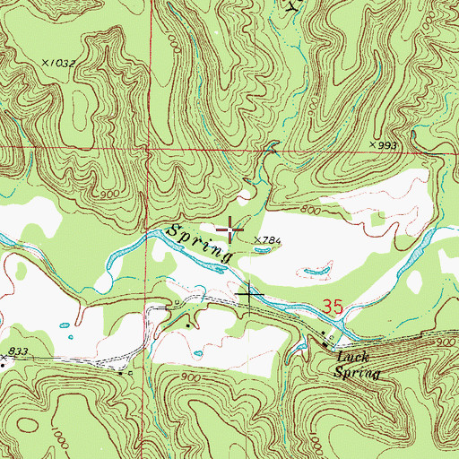 Topographic Map of Yokum Hollow, OK