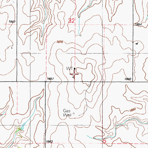 Topographic Map of Zion Church, OK