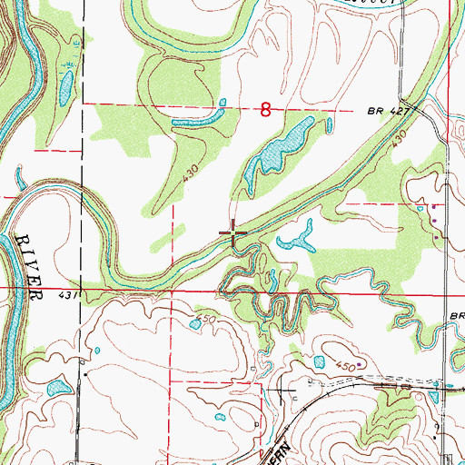 Topographic Map of Nail Creek, OK