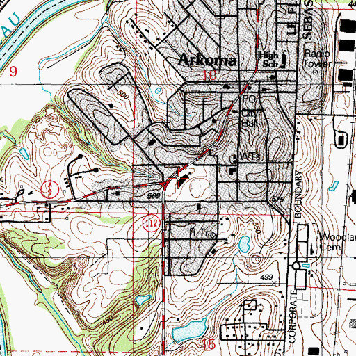 Topographic Map of Singleton Elementary School, OK