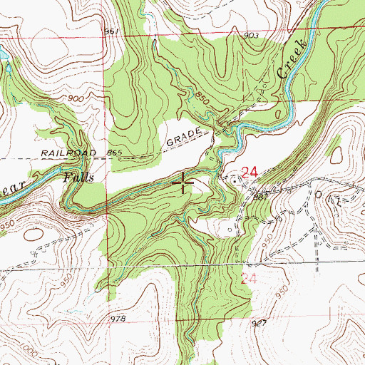 Topographic Map of Osage Reservation, OK