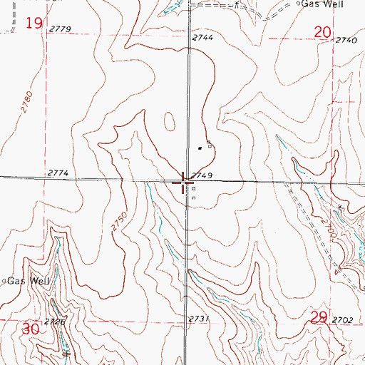 Topographic Map of Sophia, OK