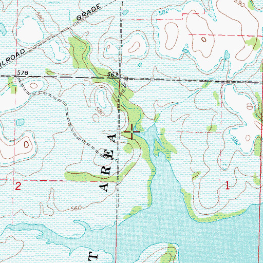 Topographic Map of Battle Creek, OK