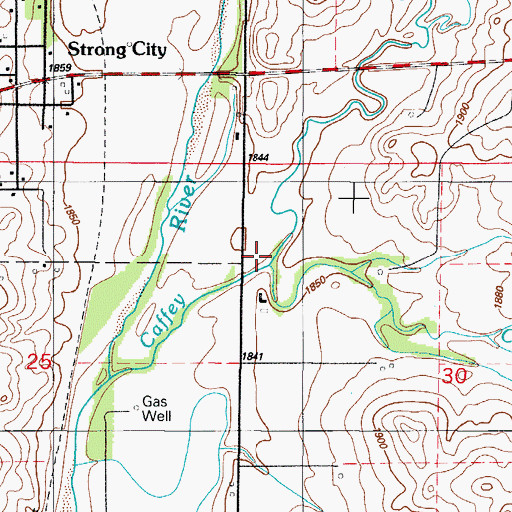 Topographic Map of Cofer Creek, OK