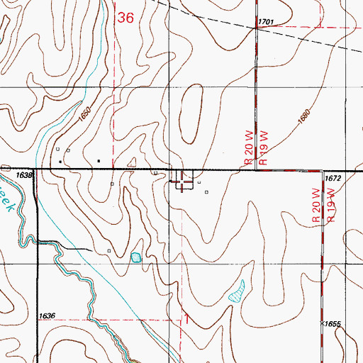Topographic Map of Port School (historical), OK