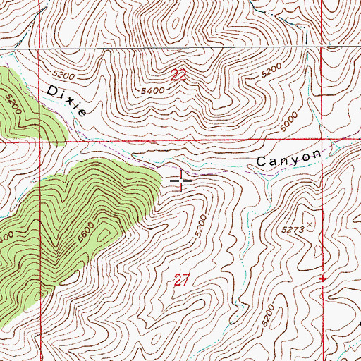 Topographic Map of Scherer Canyon, AZ