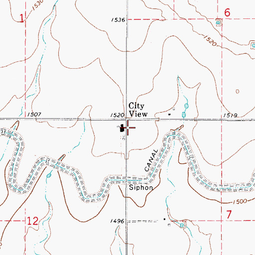 Topographic Map of City View, OK