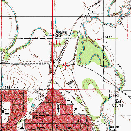 Topographic Map of East Junction, OK