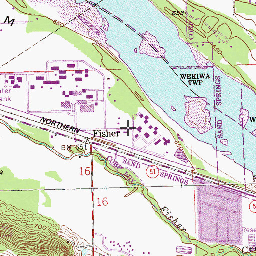 Topographic Map of Fisher, OK