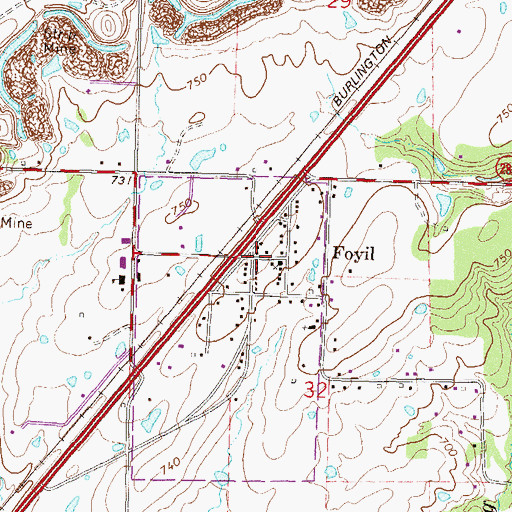 Topographic Map of Foyil, OK