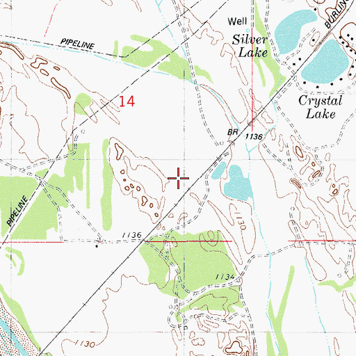 Topographic Map of Lindley, OK
