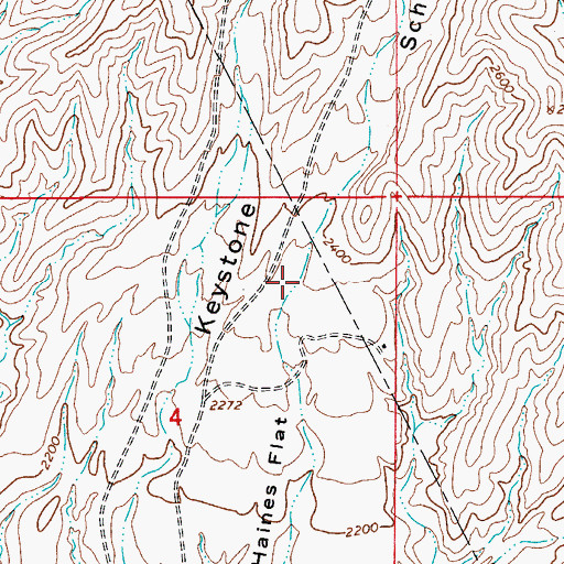 Topographic Map of Schneider Canyon, AZ