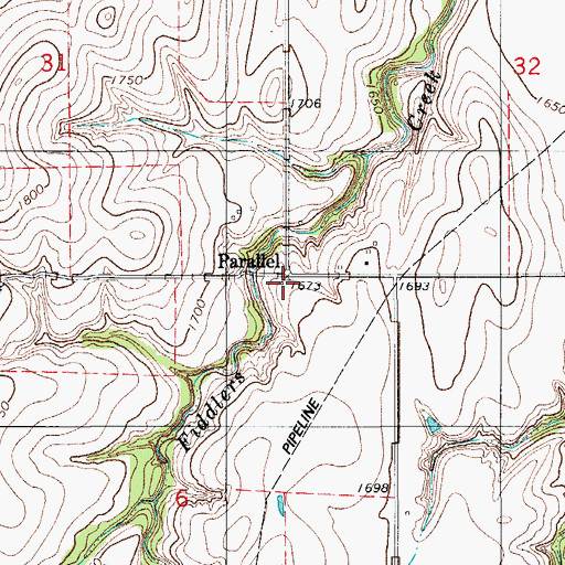 Topographic Map of Parallel, OK